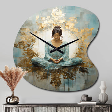 Zen Meditation Position I - Asymmetric Metal Wall Clock